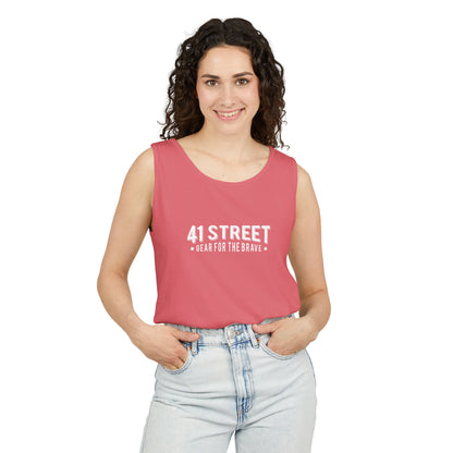 41 Street Black Tank Top | Unisex Athletic Wear | Fitted Summer Basic Slim Cute Tops