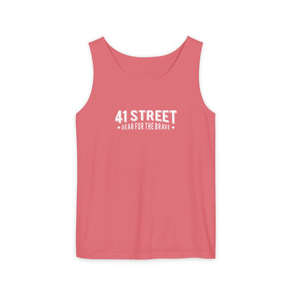 41 Street Black Tank Top | Unisex Athletic Wear | Fitted Summer Basic Slim Cute Tops