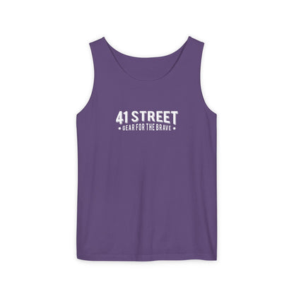41 Street Black Tank Top | Unisex Athletic Wear | Fitted Summer Basic Slim Cute Tops