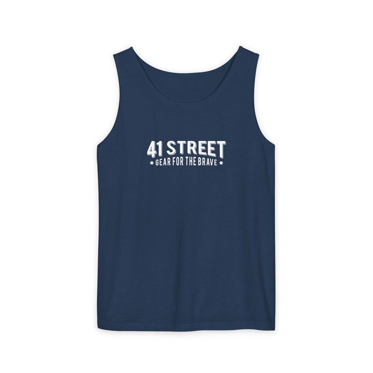 41 Street Black Tank Top | Unisex Athletic Wear | Fitted Summer Basic Slim Cute Tops
