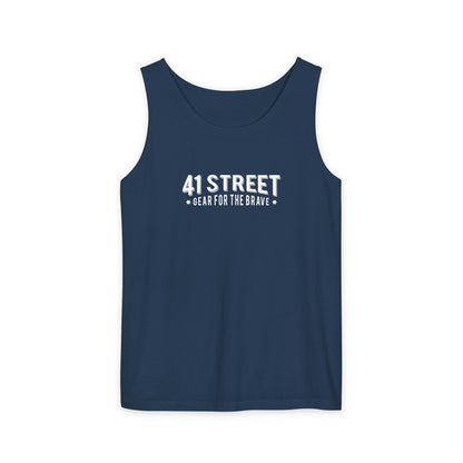 41 Street Black Tank Top | Unisex Athletic Wear | Fitted Summer Basic Slim Cute Tops