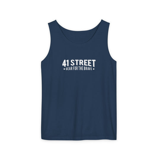 41 Street Black Tank Top | Unisex Athletic Wear | Fitted Summer Basic Slim Cute Tops